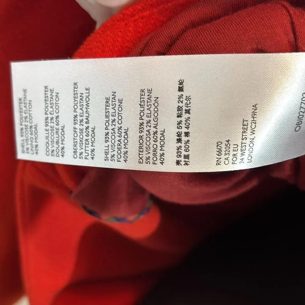 Anthropologie women’s xs Sascha assymetrical button front coat red chic - Picture 9 of 14